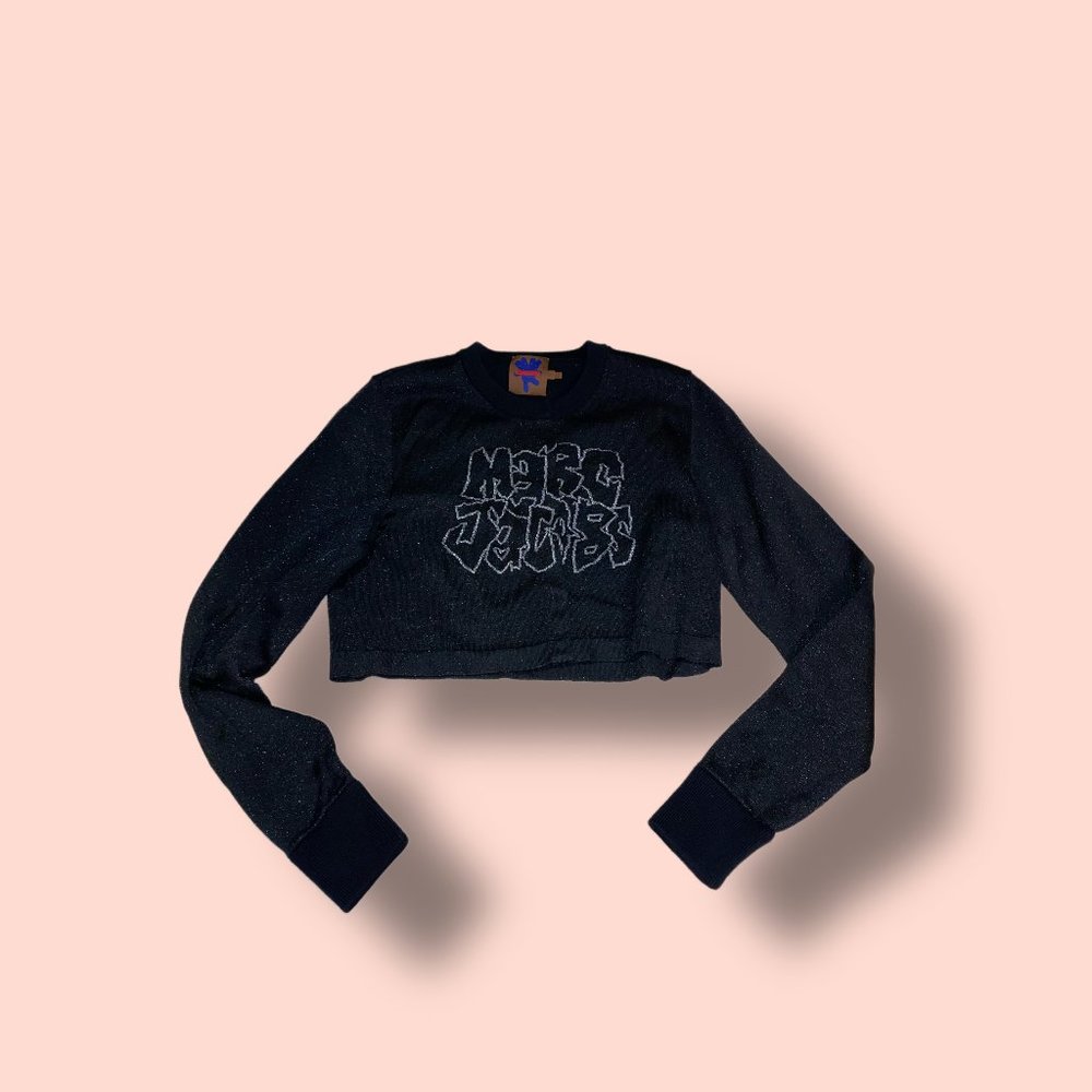 Marc Jacobs Glitter Button Up Crop Cardigan